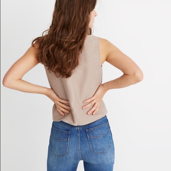 Madewell button front tie tank - Picture 3 of 3